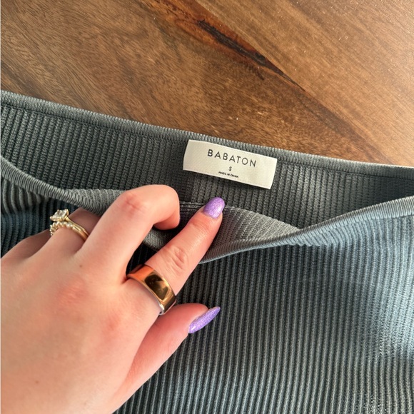 NWT Babaton Gray Ribbed Tube Top - Picture 3 of 4
